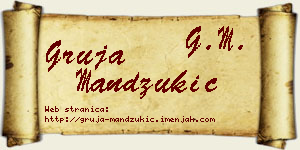 Gruja Mandžukić vizit kartica